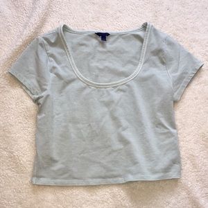 Light blue crop top